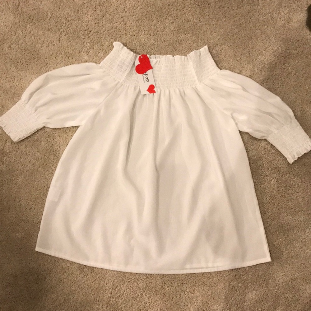 White off the shoulder top